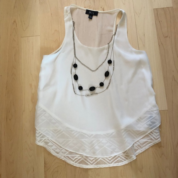 BCX Tops - Sleeveless White Blouse
